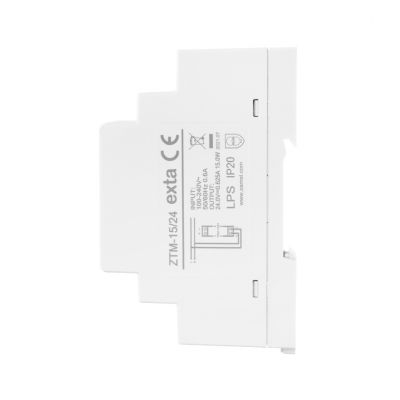 Zasilacz impulsowy montowany na szynie TH-35 (DIN) 15W 24V DC TYP: ZTM-15/24 ZAMEL (EXT10000280-WUN)